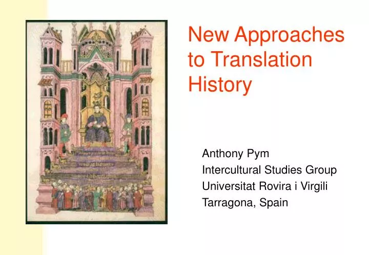 new approaches to translation history