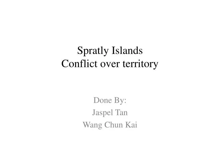 spratly islands conflict over territory