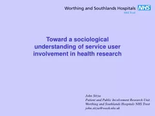 Toward a sociological understanding of service user involvement in health research
