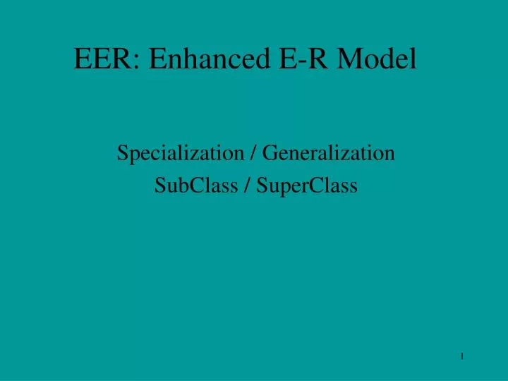 eer enhanced e r model