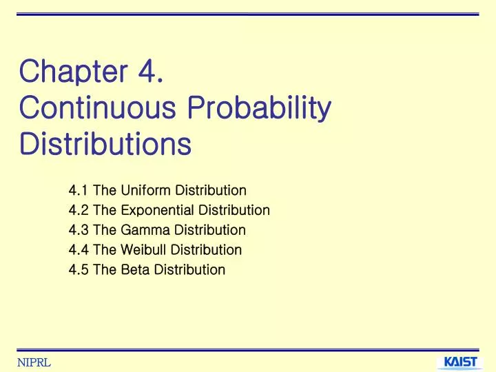 chapter 4 continuous probability distributions