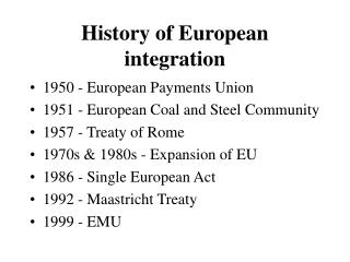 History of European integration