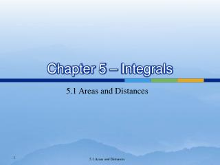 Chapter 5 – Integrals