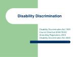 Disability Discrimination - slide 1