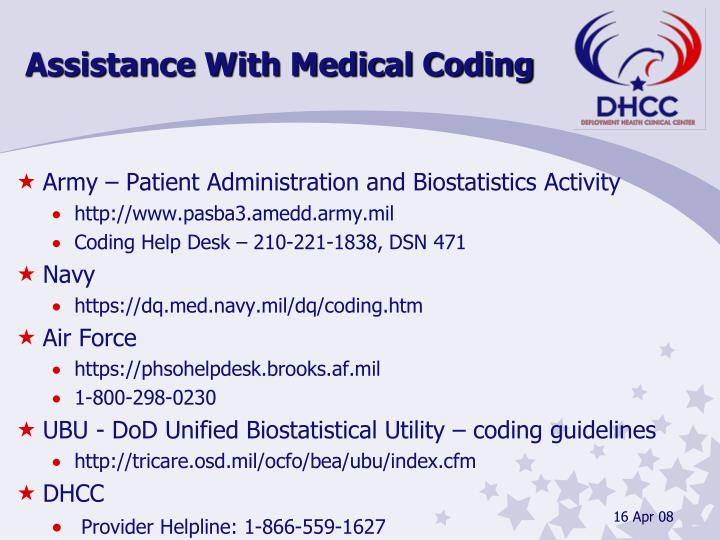 assistance with medical coding