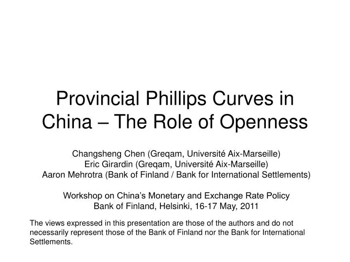 provincial phillips curves in china the role of openness