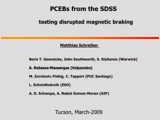 PCEBs from the SDSS testing disrupted magnetic braking