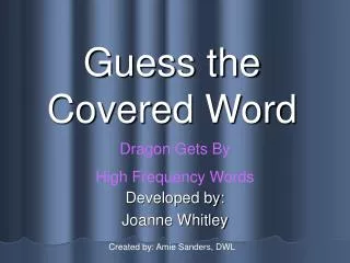 guess the covered word