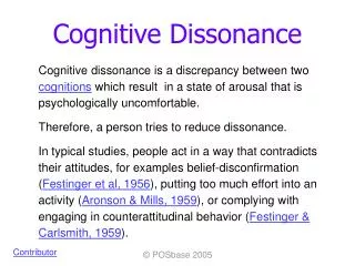 Cognitive Dissonance