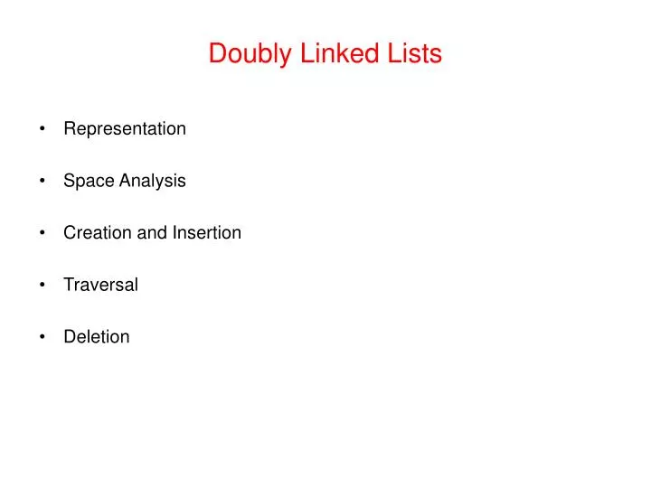 doubly linked lists