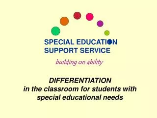 DIFFERENTIATION in the classroom for students with special educational needs