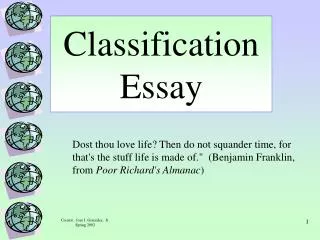 Classification Essay