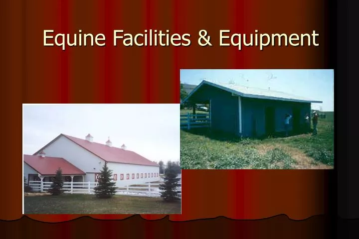 equine facilities equipment