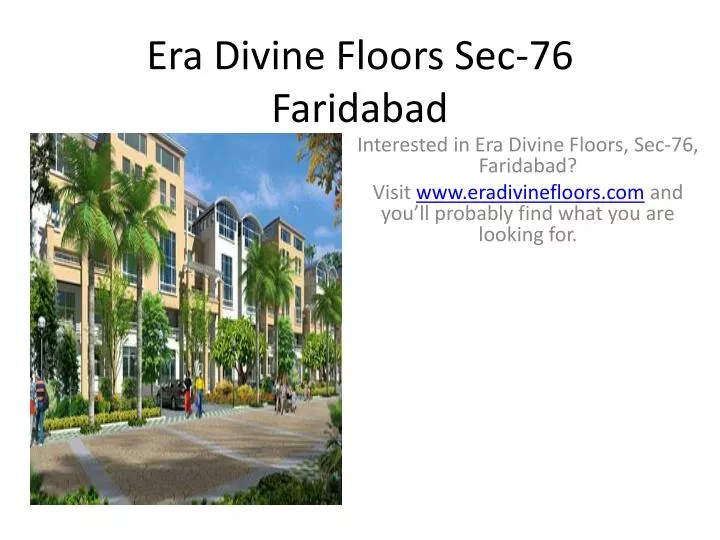 era divine floors sec 76 faridabad