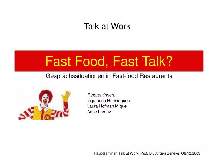 fast food fast talk gespr chssituationen in fast food restaurants