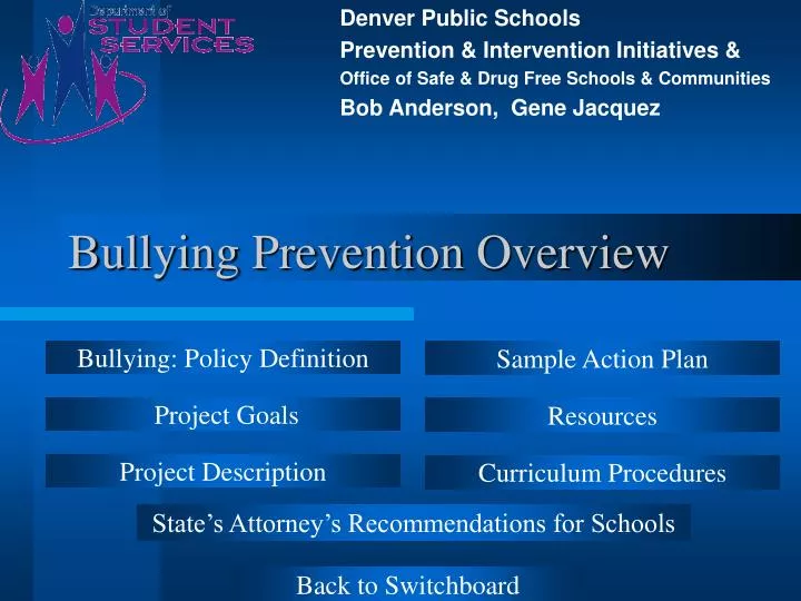 bullying prevention overview