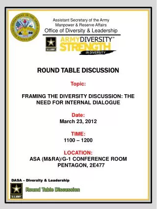 DASA – Diversity &amp; Leadership Round Table Discussion