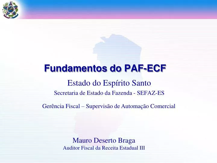fundamentos do paf ecf