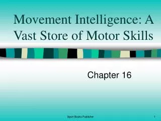 Movement Intelligence: A Vast Store of Motor Skills