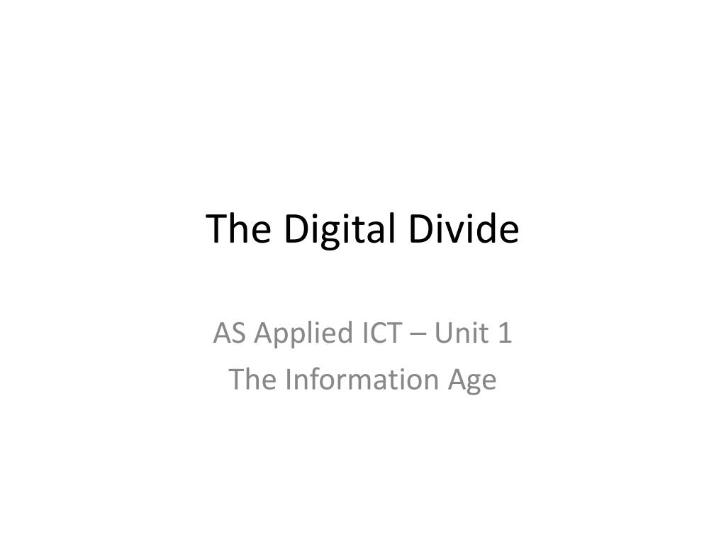 PPT - The Digital Divide PowerPoint Presentation, free download - ID:640333