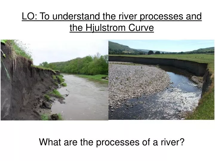 lo to understand the river processes and the hjulstrom curve what are the processes of a river