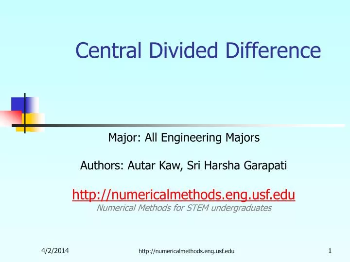 central divided difference