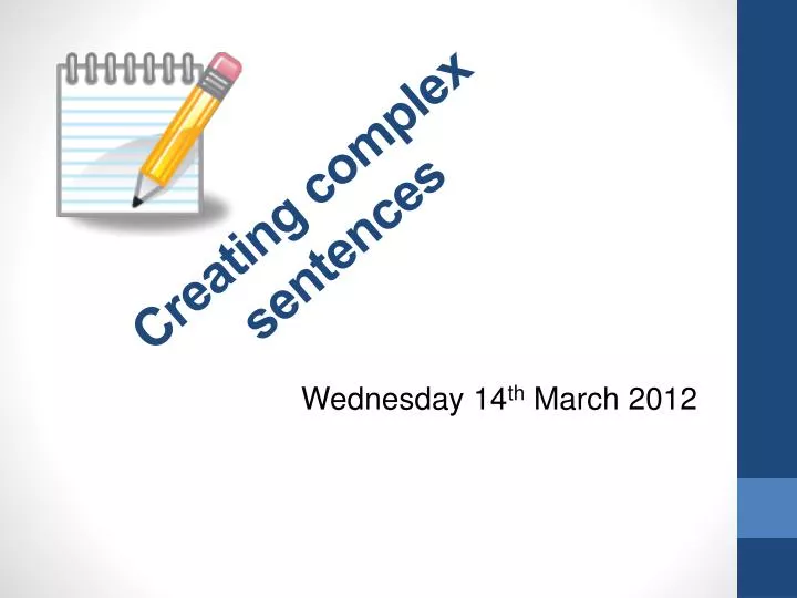creating complex sentences