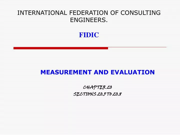 international federation of consulting engineers fidic