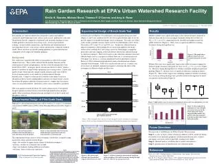 Rain Garden Research at EPA’s Urban Watershed Research Facility