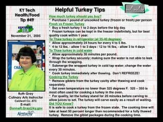 Helpful Turkey Tips