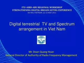 Digital terrestrial TV and Spectrum arrangement in Viet Nam