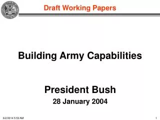 Building Army Capabilities