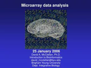 Microarray data analysis