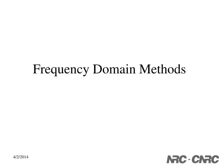 frequency domain methods