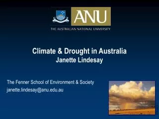 Climate &amp; Drought in Australia Janette Lindesay