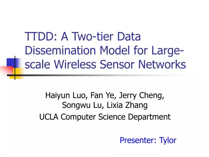 ttdd a two tier data dissemination model for large scale wireless sensor networks