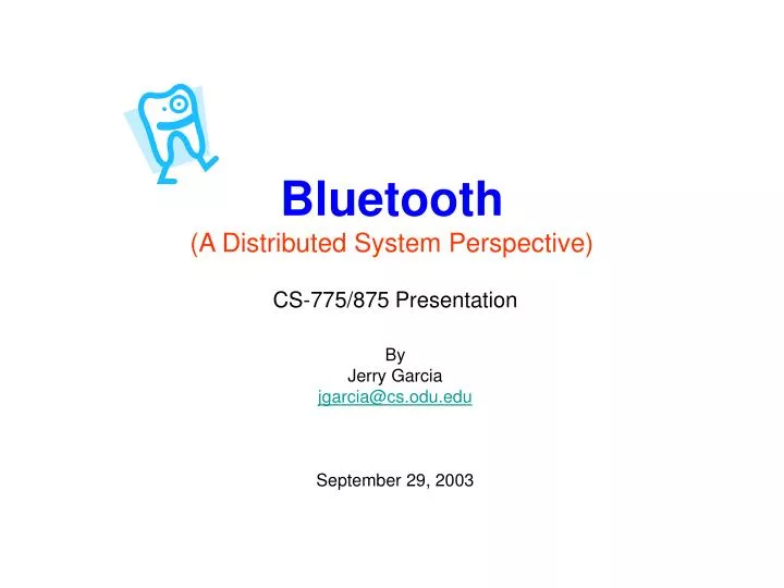bluetooth a distributed system perspective