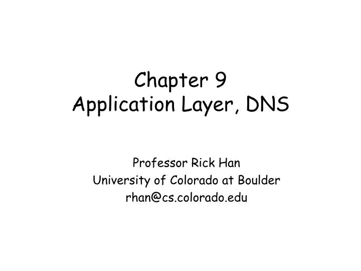 chapter 9 application layer dns