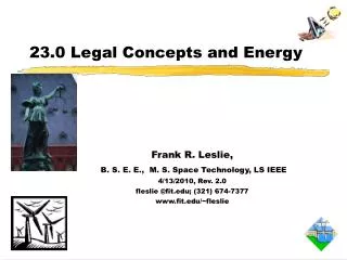 23.0 Legal Concepts and Energy