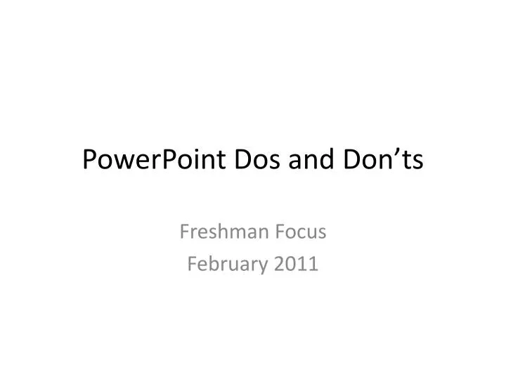 powerpoint dos and don ts