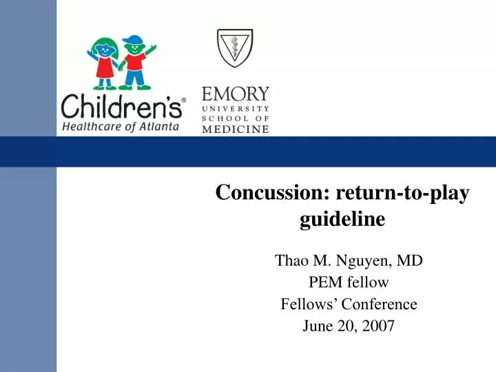 concussion return to play guideline