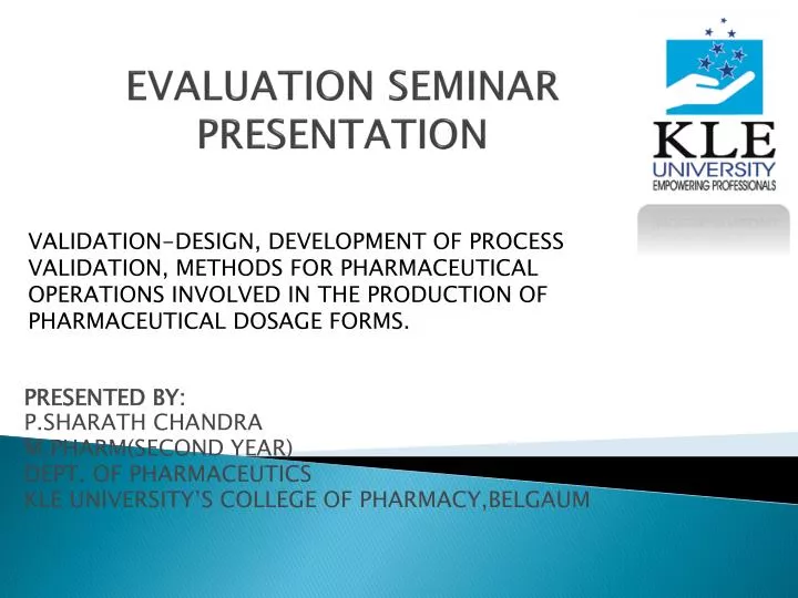 evaluation seminar presentation