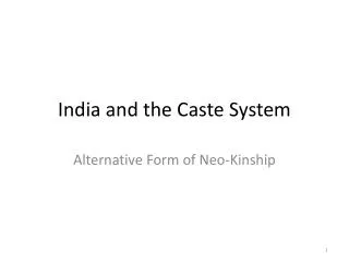 India and the Caste System