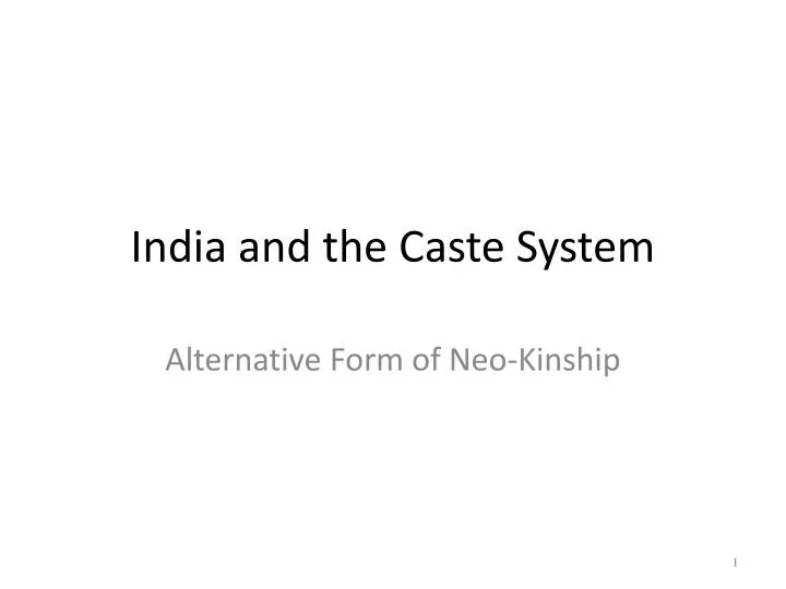 india and the caste system