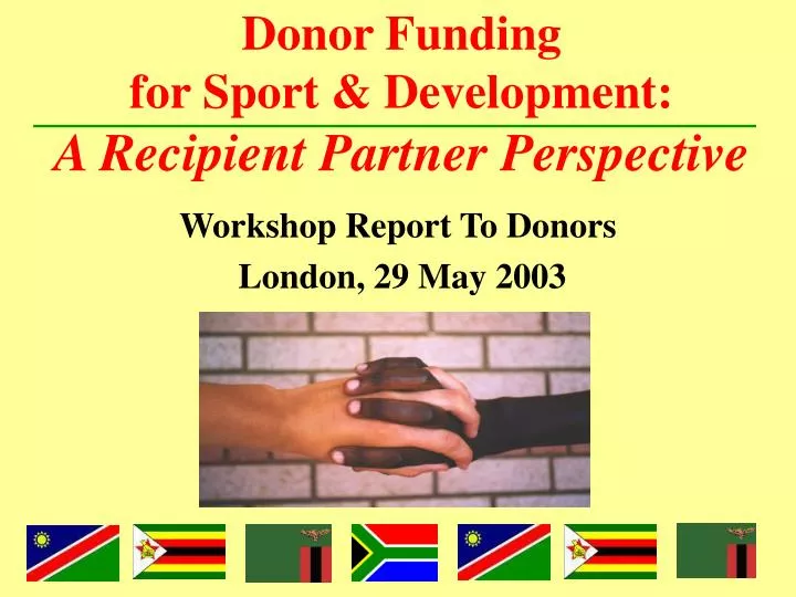 donor funding for sport development a recipient partner perspective