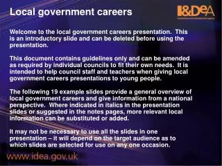 Local government careers