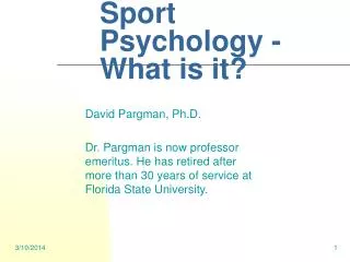 Sport Psychology - What is it?