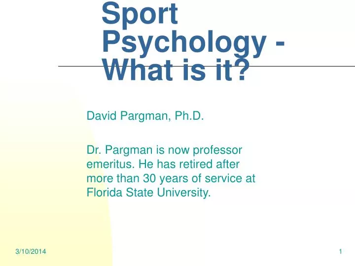 sport psychology what is it