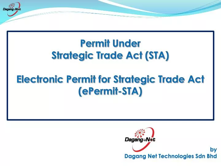permit under strategic trade act sta electronic permit for strategic trade act epermit sta