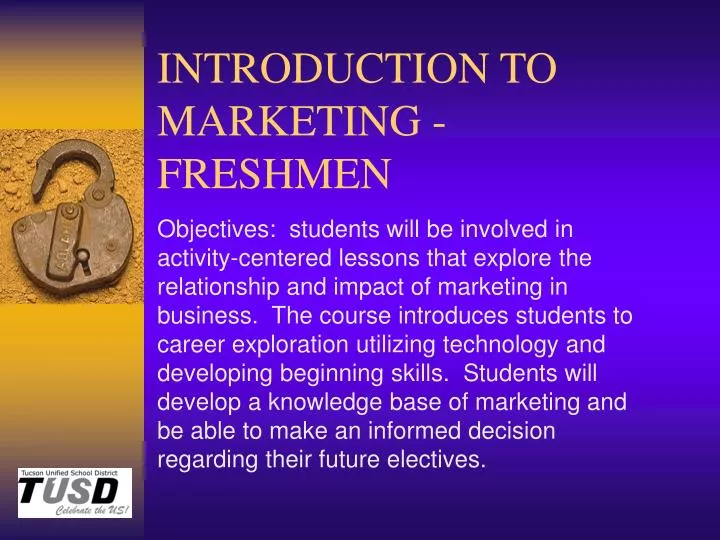 introduction to marketing freshmen